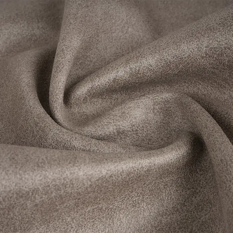 Tissus en daim microfibre tricotés avec feuille imprimée Natura